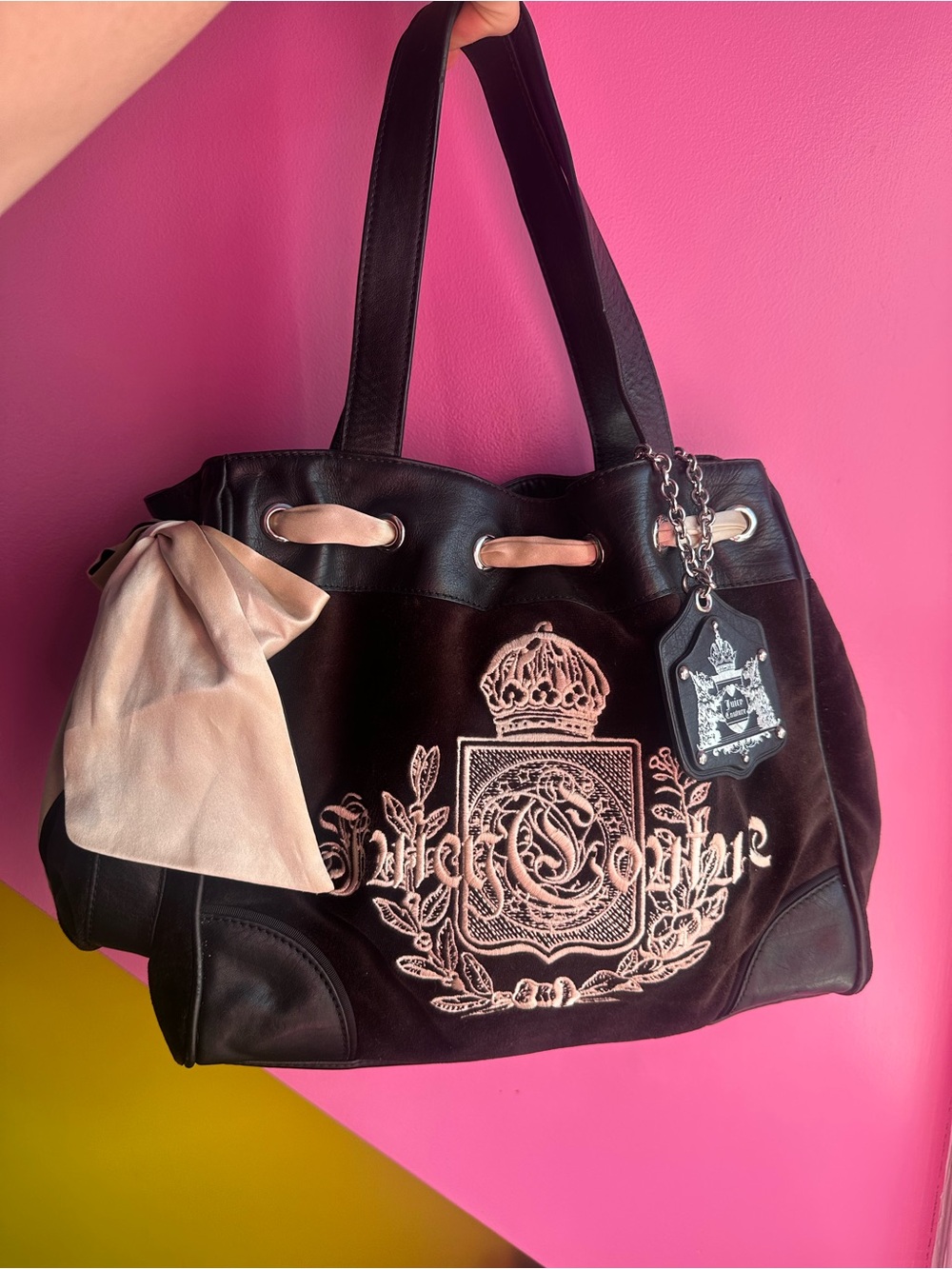 Vintage Juicy Couture “Fairytale” Daydreamer Velour Tote Bag